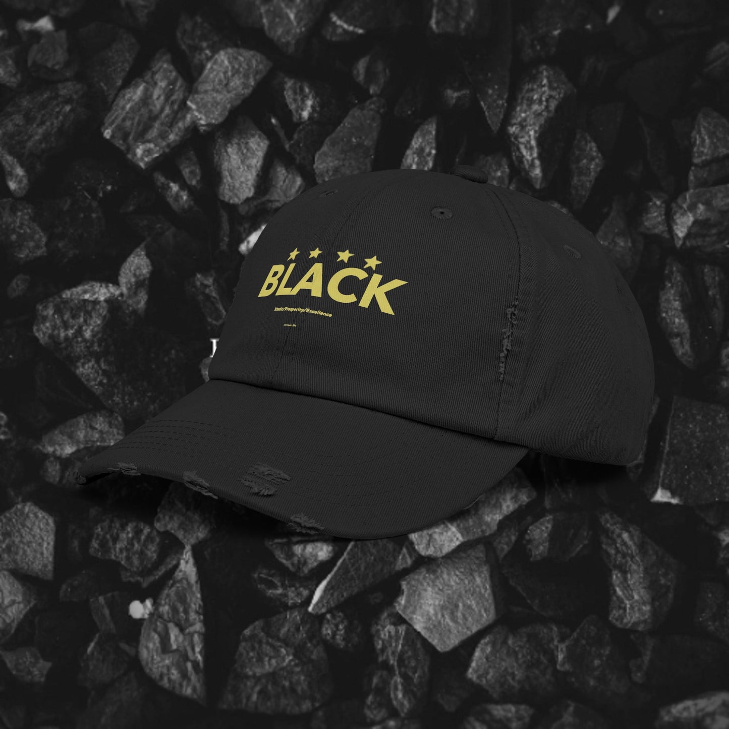 Black Xtatic Distressed Cap