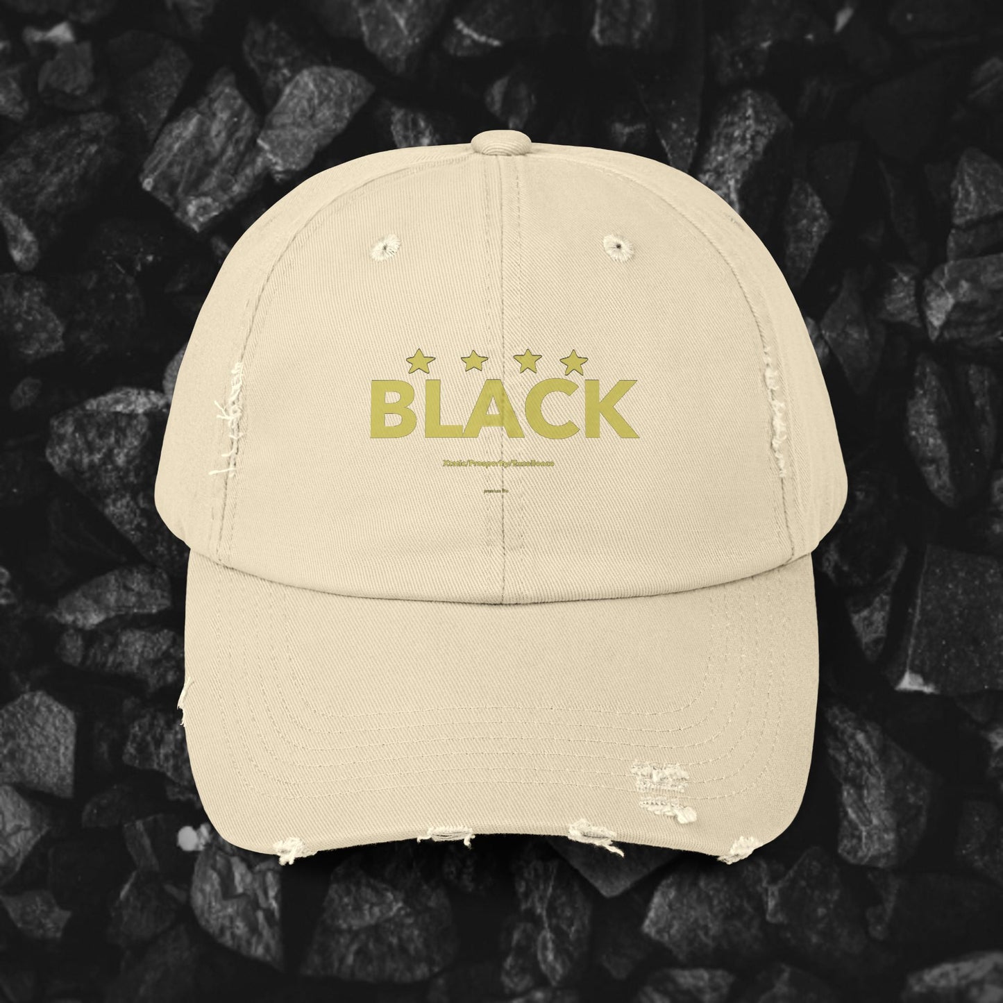 Black Xtatic Distressed Cap