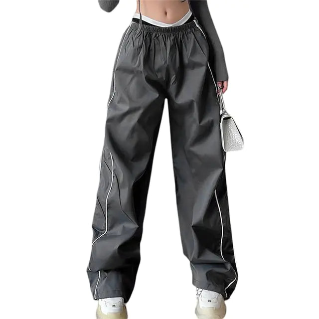 Elastic Baggy Track Pants