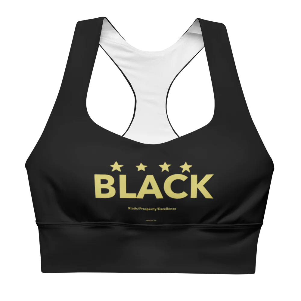 Black Static Sports Bra