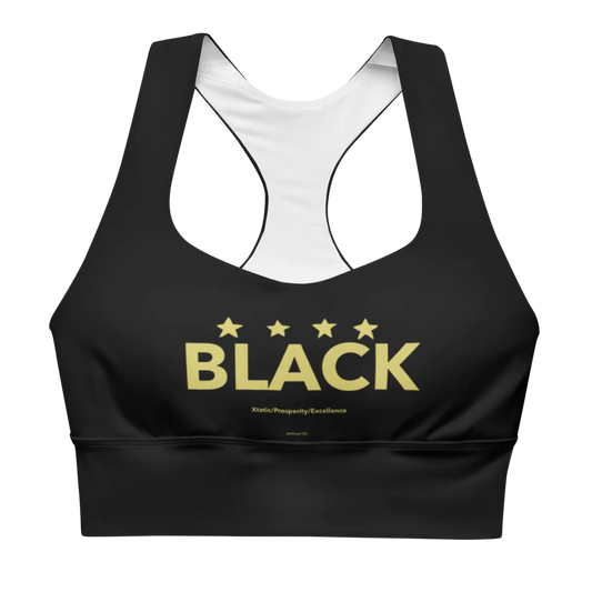 Black Static Sports Bra