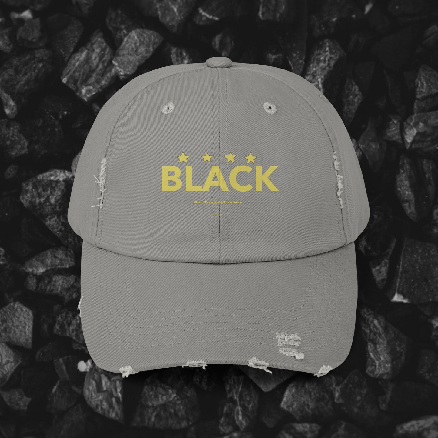 Black Xtatic Distressed Cap