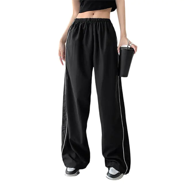 Elastic Baggy Track Pants