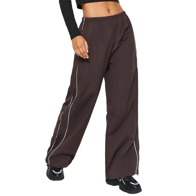 Elastic Baggy Track Pants