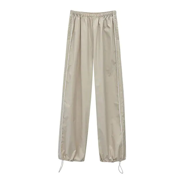 Elastic Baggy Track Pants