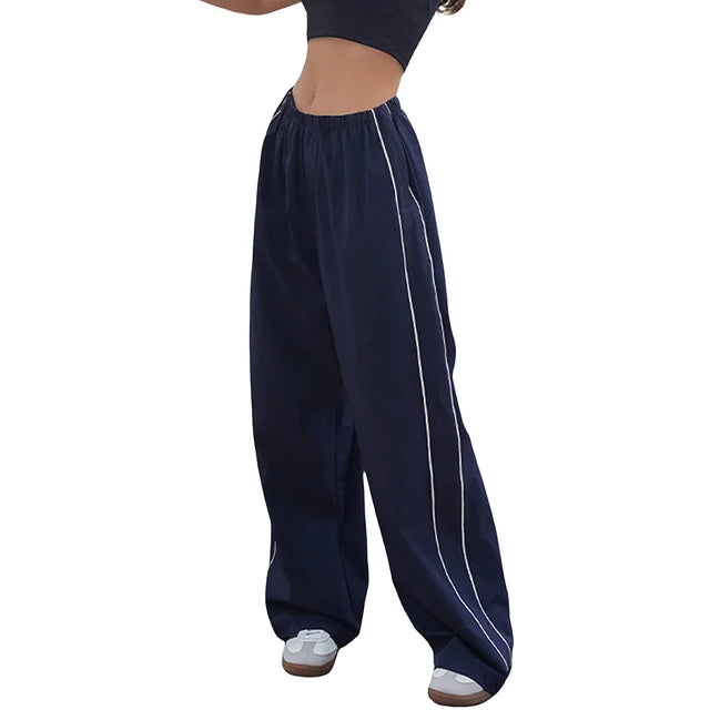 Elastic Baggy Track Pants